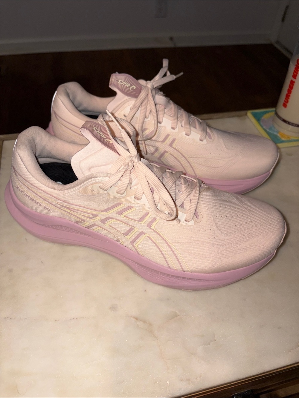 ASICS GT2000 14 Women's Light Pink Lace-Up Running Sneakers